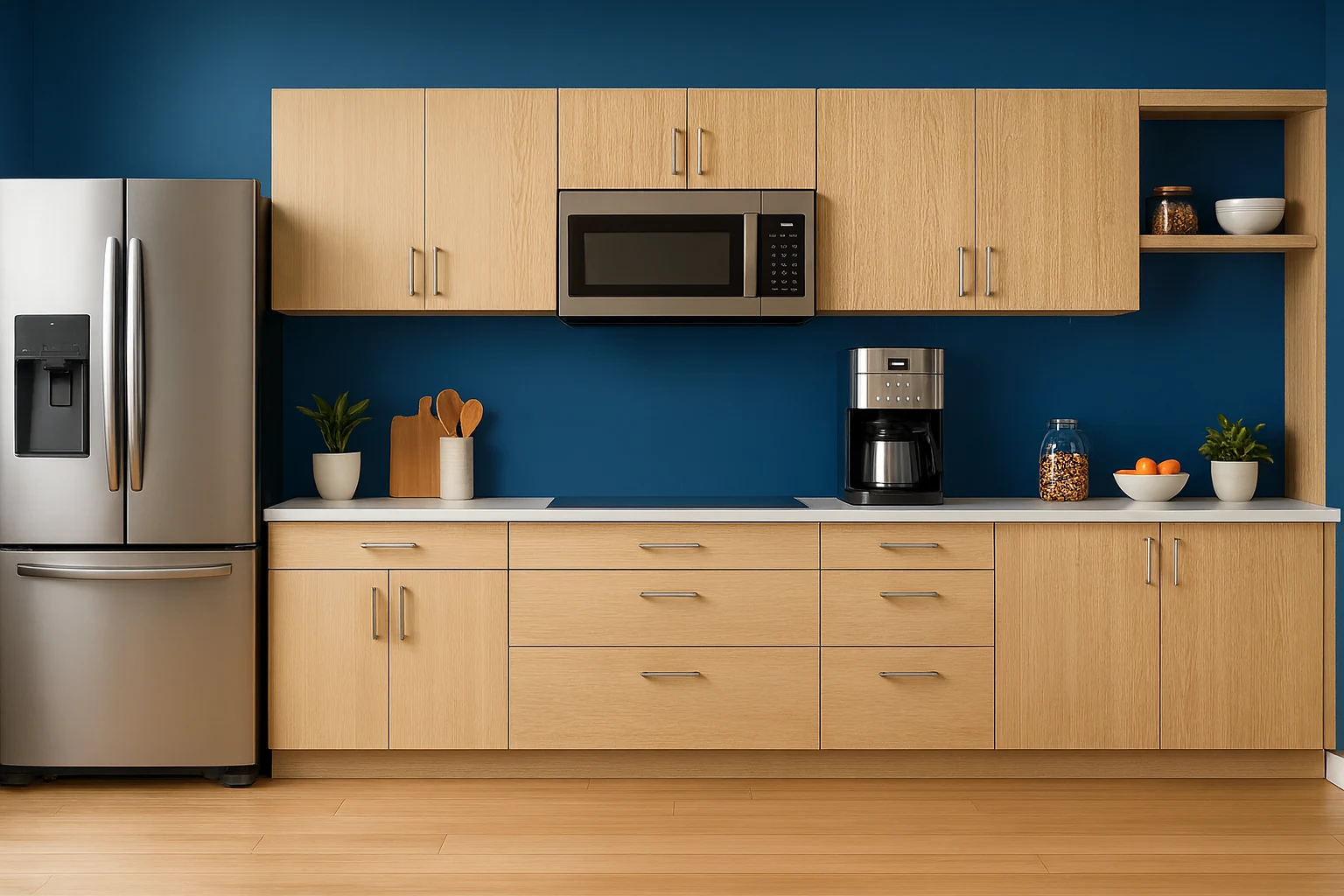 Conceptual coffee-station rendering
